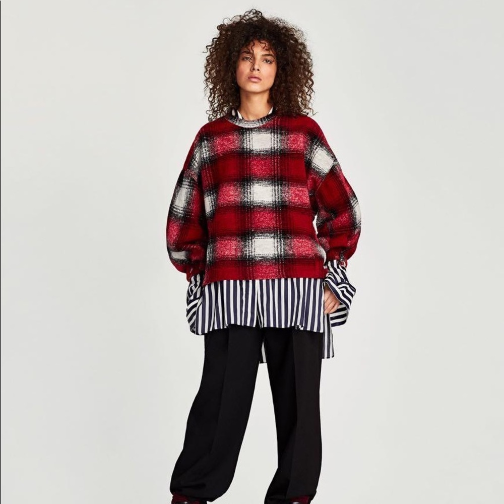 Zara plaid sweater